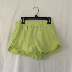 Green shorts